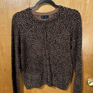 Gap Leopard Cardigan